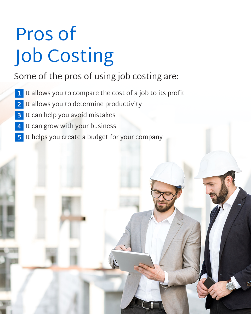 the pros of using job costing